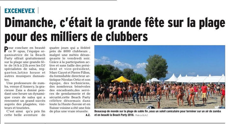 Le Dauphiné Libéré, juillet 2018 : XNV